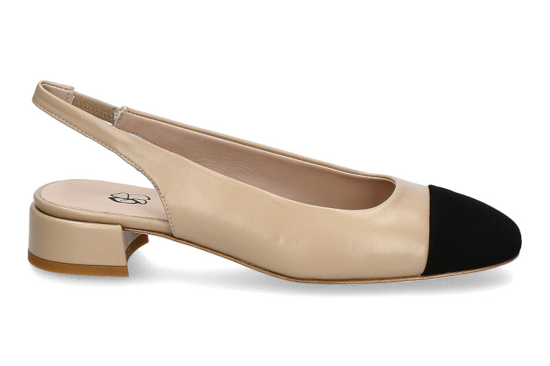 Odare sling pumps GIRONA NAPPA CAMOSCIO- beige/ nero