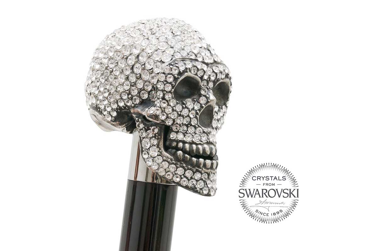 Pasotti shoe horn TESCHIO SWAROVSKI SILVER