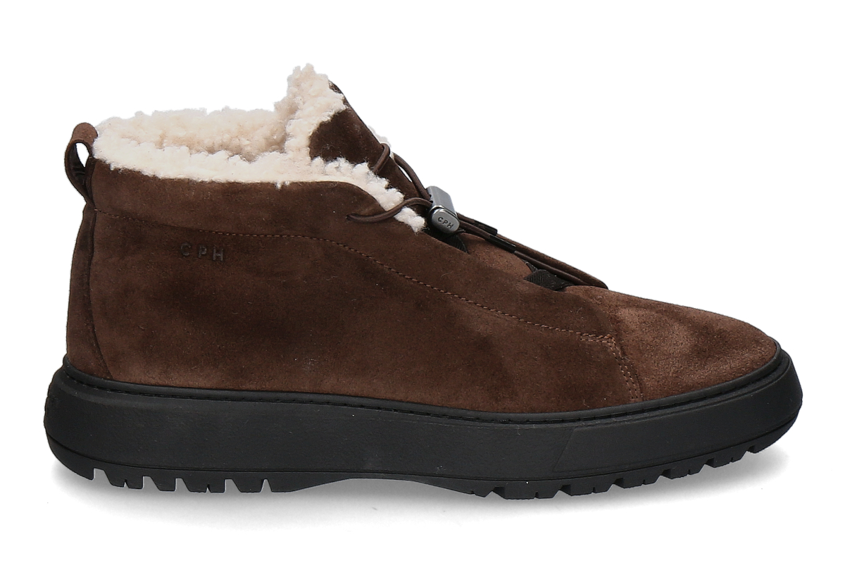 Copenhagen Studios men's lined bootie CPH604M SUEDE TEDDY - brown