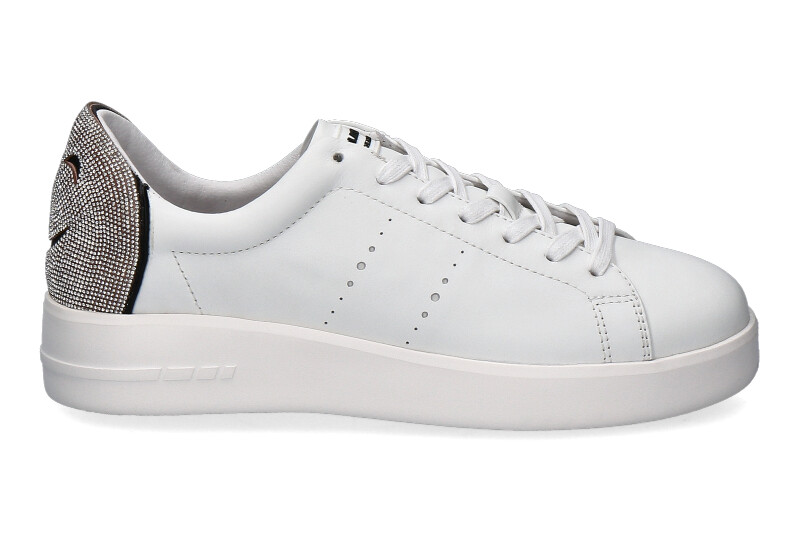 Lola Cruz sneaker NAPPA BIANCO SILVER