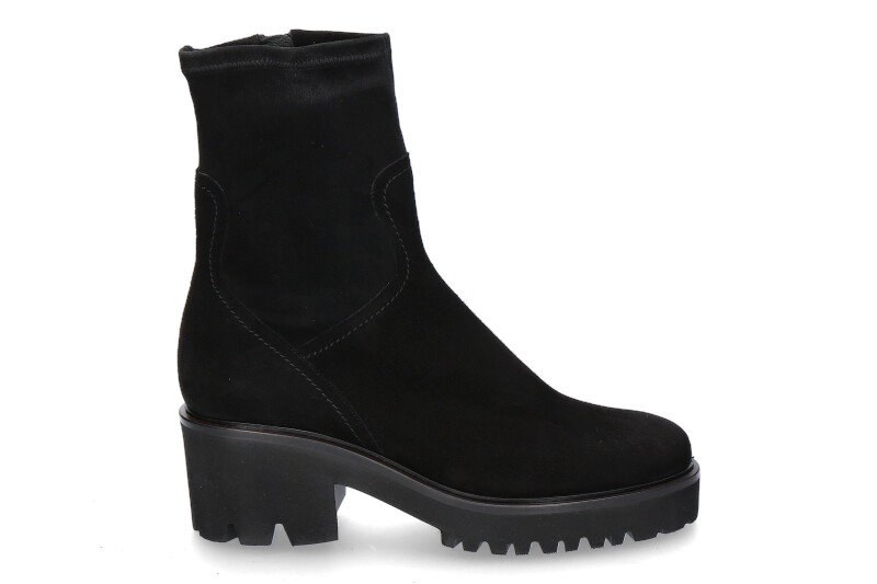Truman's ankle boots CAMOSCIO STRETCH- black
