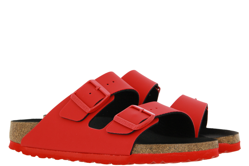 Birkenstock mules ARIZONA SCHMALE WEITE BIRKOFLOR ICY ACTIVE RED