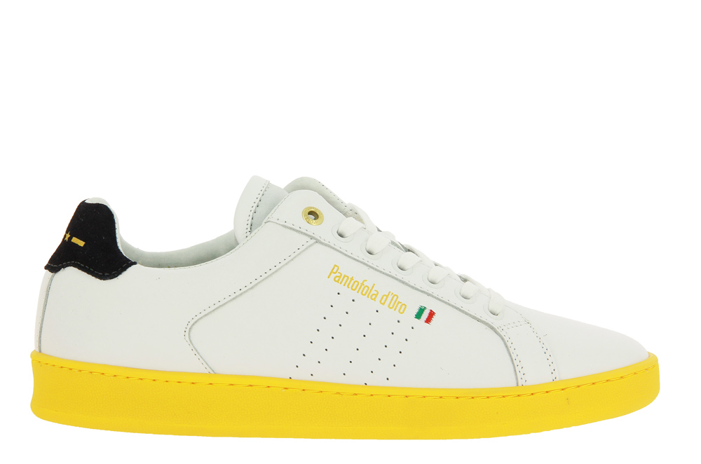 Pantofola d'Oro sneaker ARONA UOMO LOW BRIGHT WHITE NEON YELLOW