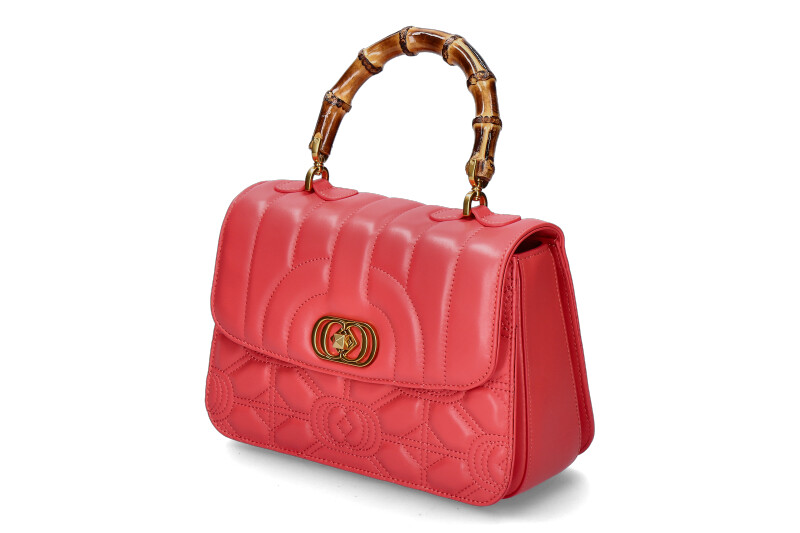 La Carrie handle bag LEATHER CORAL