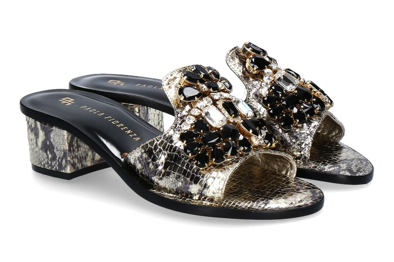 Paola Fiorenza mules SLIDER CRYSTAL PIETRE