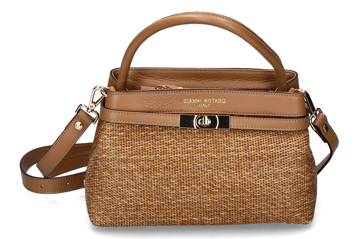 Gianni Notaro handbag- nat camel/ nut brown