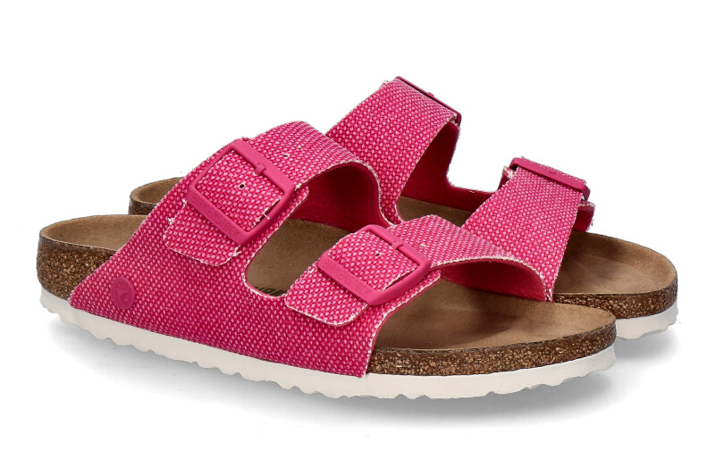 Birkenstock mules ARIZONA RIVET LOGO SCHMAL vegan canvas fuchsia