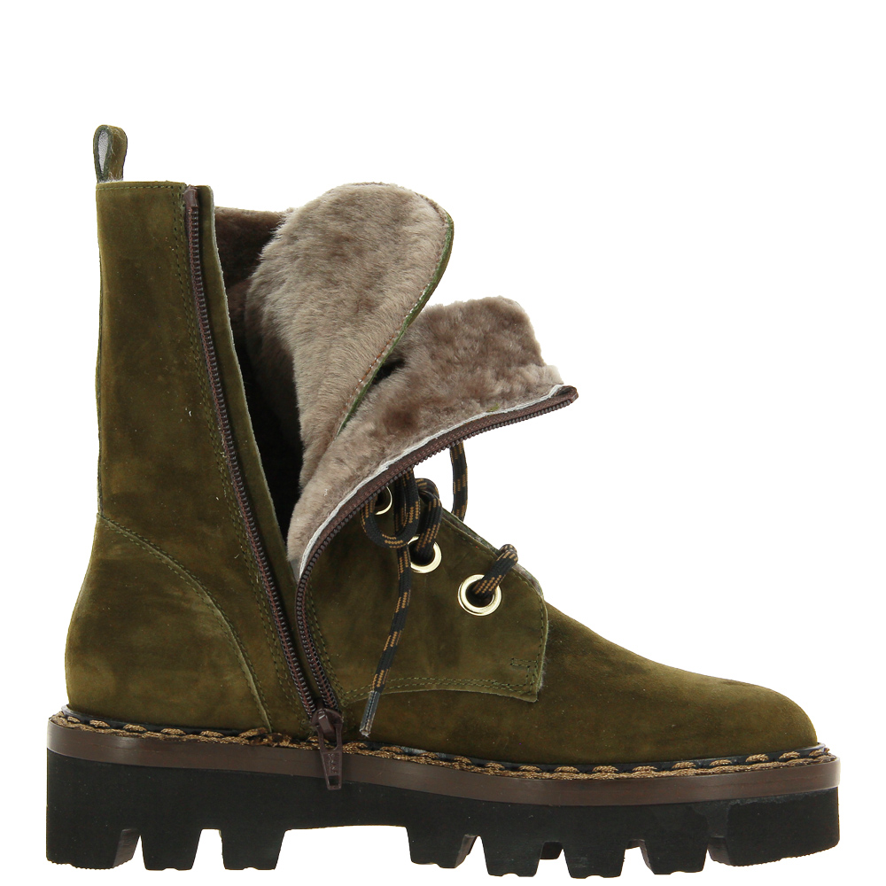 Luca Grossi ankle boots lined CAMOSCIO MILITARY
