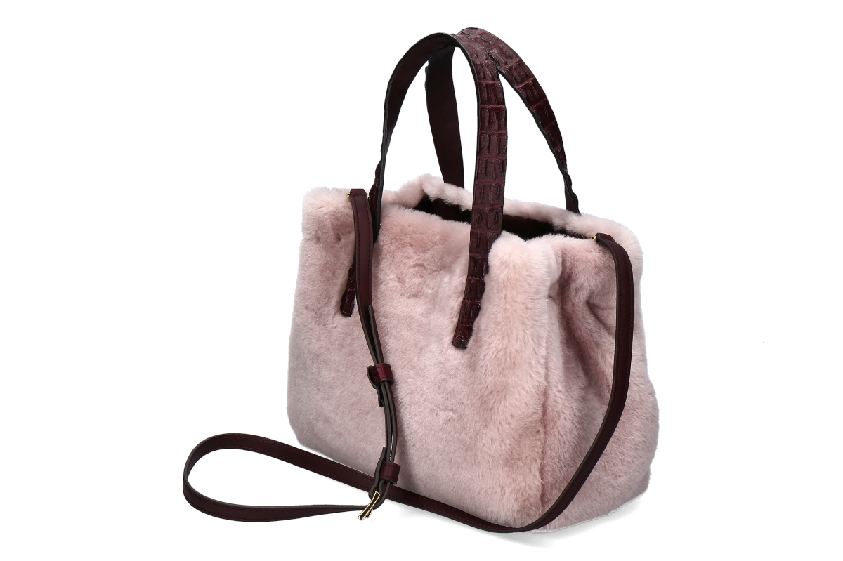 Biagini Handbag CAMELIA MEDIUM - furry pink wine / rosé