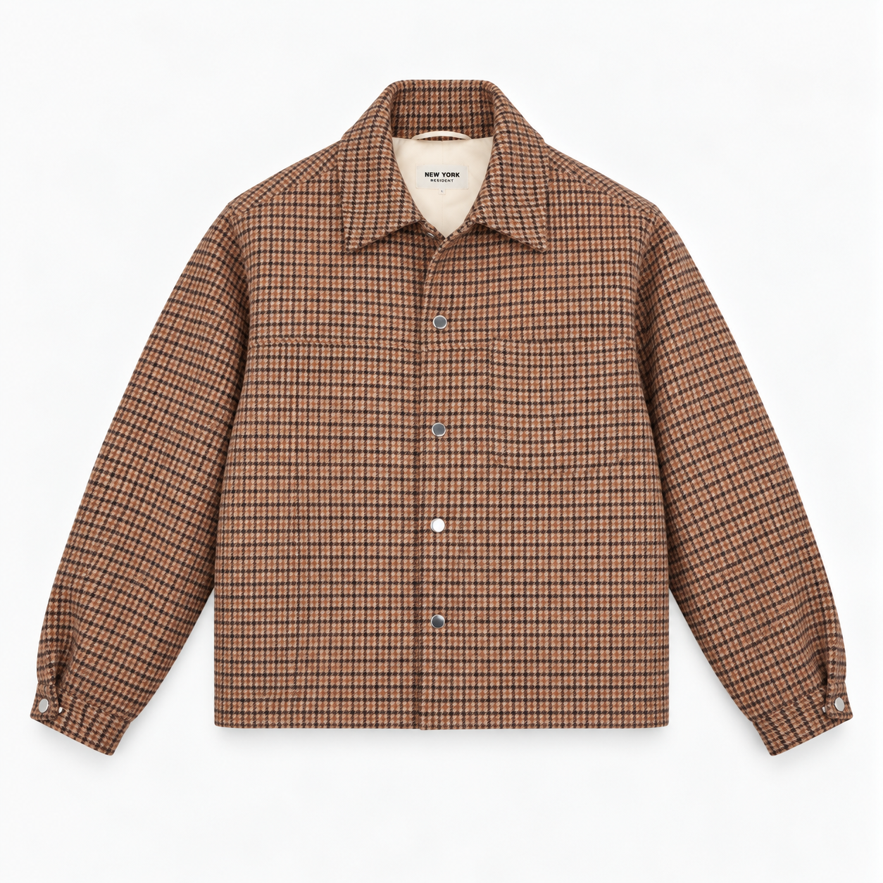 New York Resident Herren- Wolljacke IRVINE- braun kariert