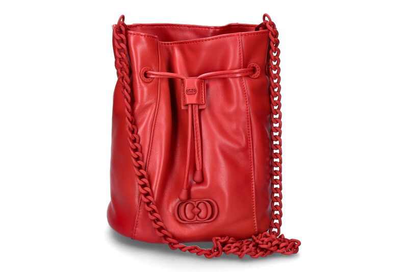 La Carrie pouch bag DECCAN GINGER LEATHER RED