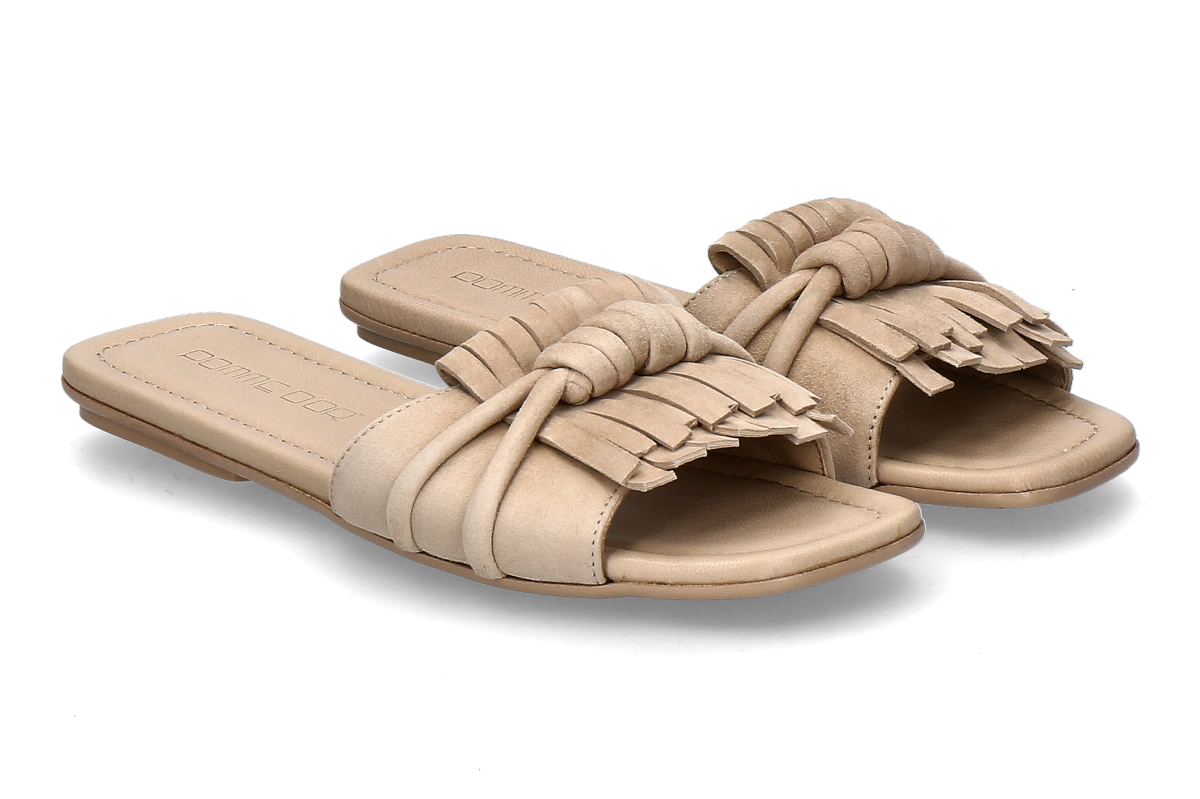 Pomme d'Or MILEY 4 Suede Mules - Soft Mocha/Beige