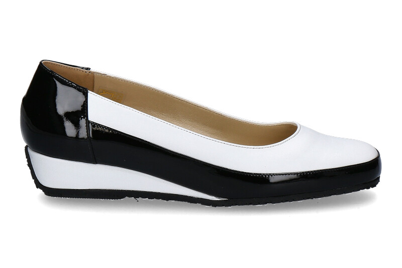 Bagnoli slipper VERNICE NERO NAPPA BIANCO 