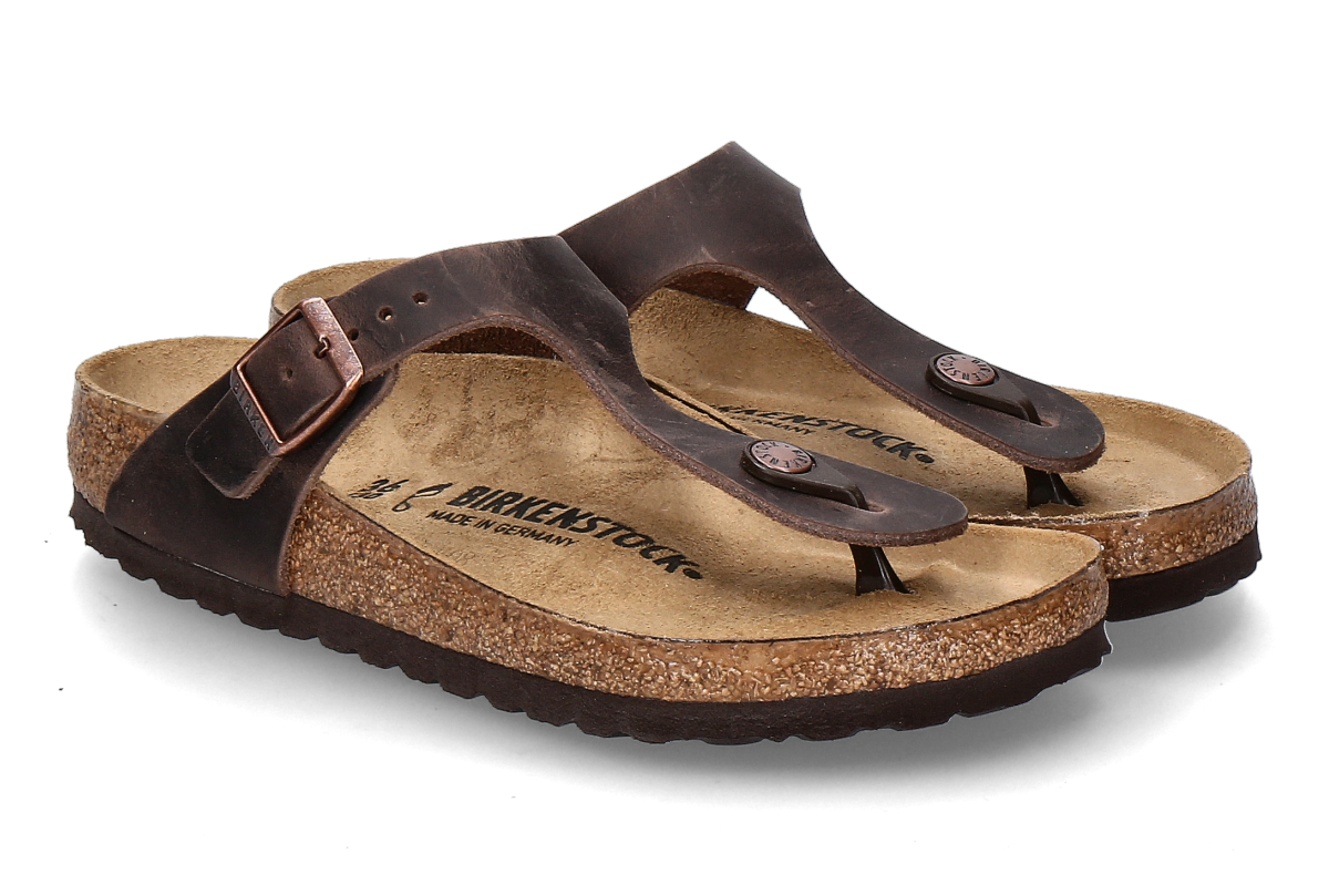 Birkenstock mules SCHMAL GIZEH Birko-Flor NUBUK MOCCA 