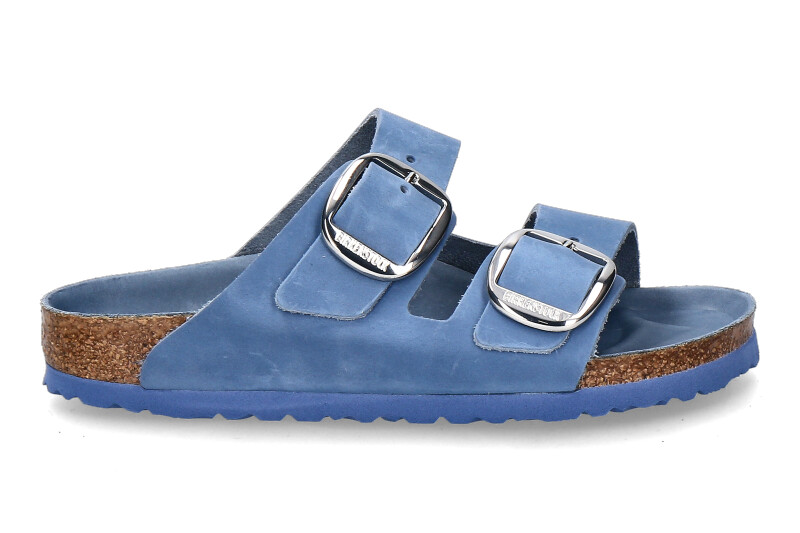 Birkenstock mules ARIZONA BIG BUCKLE SCHMAL FETTLEDER DUSTY BLUE