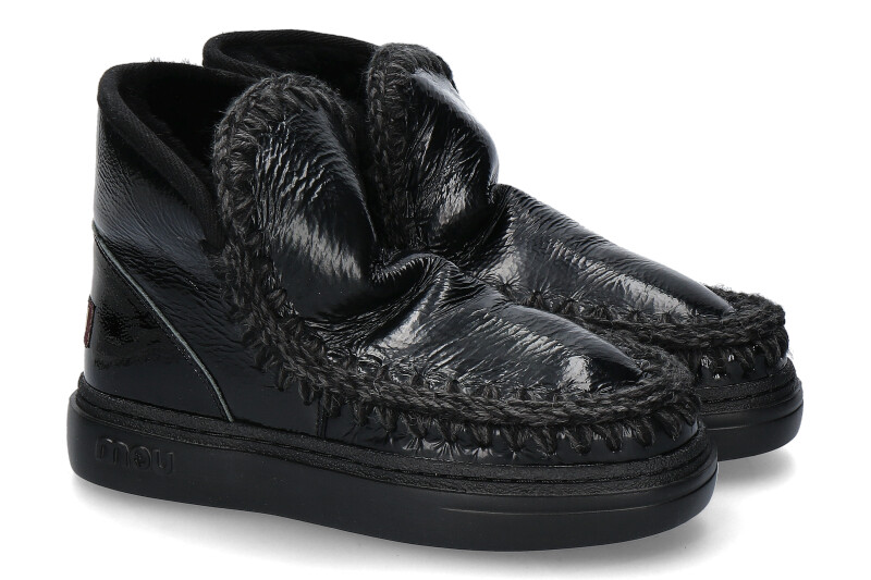 Mou boots lined ESKIMO PATENT- schwarz