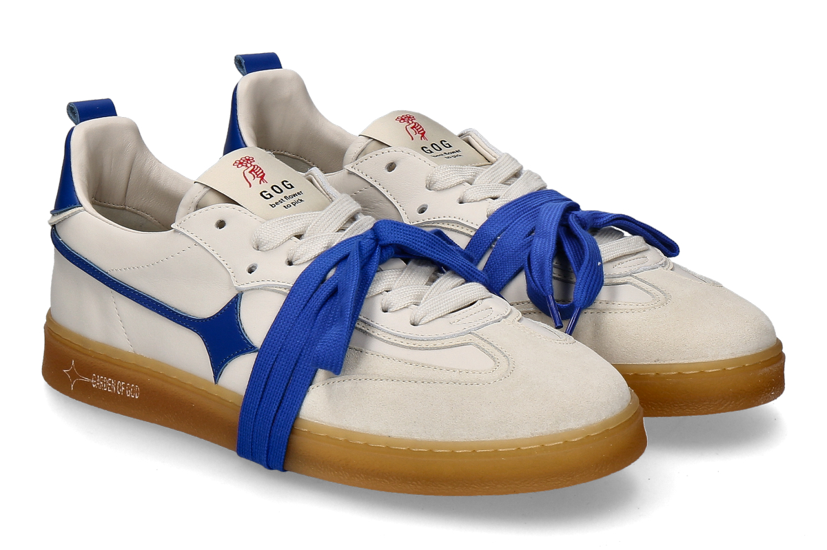 Garden of God men's- sneaker EARTH LEA- off-white/ cobalt-blue