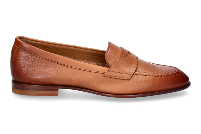 Santoni women's loafer PENNY- hellbraun