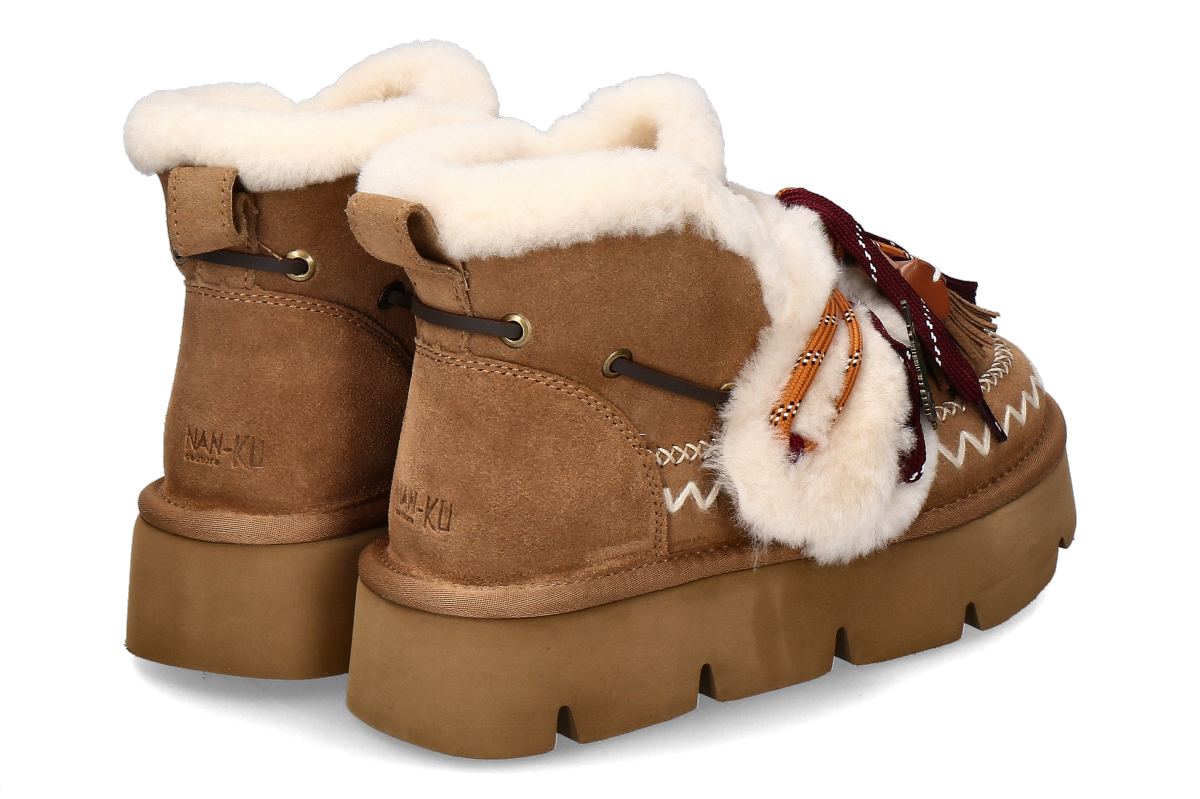 Nan-Ku Couture Bootie gefüttert GFH01- camel_232300122_2