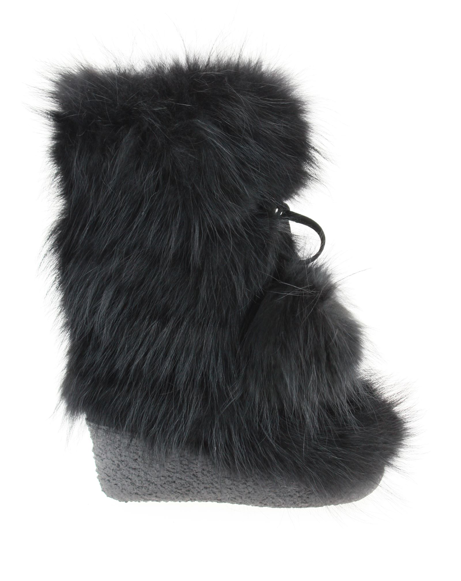 Diavolezza fur boots NEW YORK FOX NERO