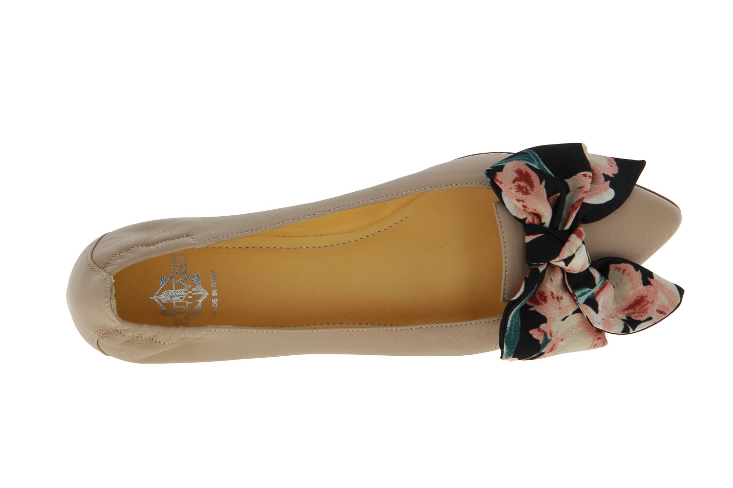 Truman´s ballerina NAPPA NUDE FIOCCO NERO ROSA