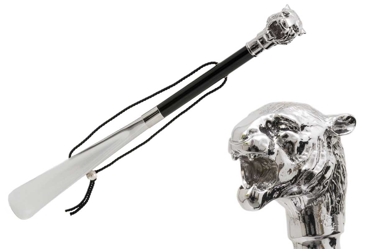 Pasotti shoe horn TIGER- silver/ black