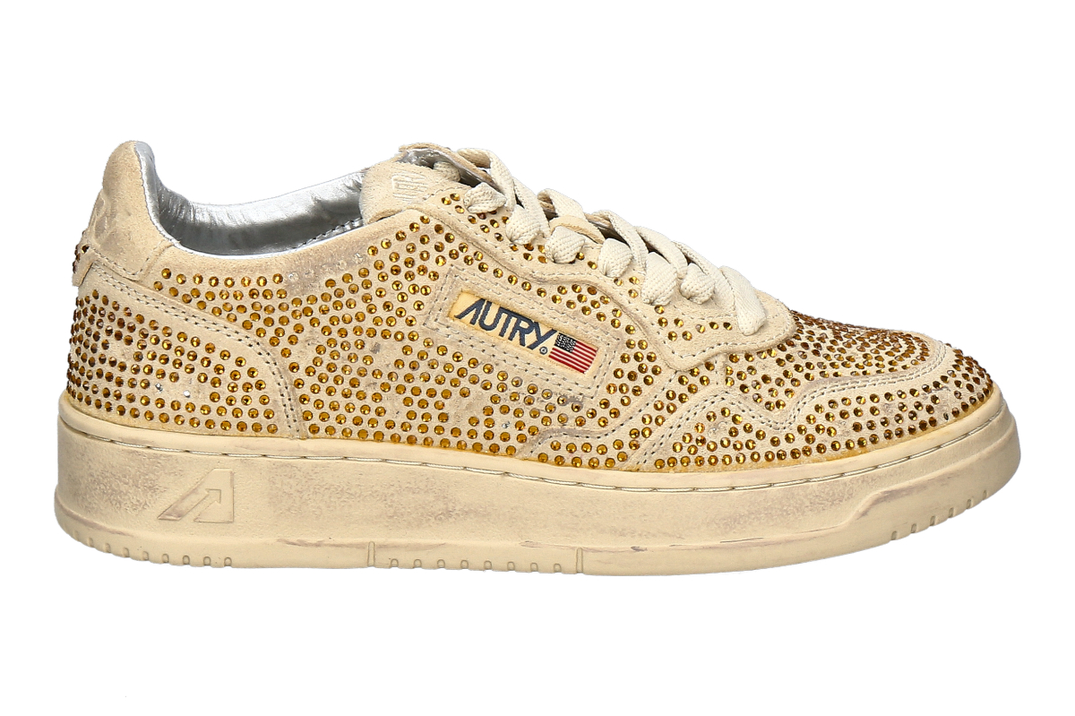 Autry Women's Sneaker MEDALIST LOW STRASS - Cookies / Bronze