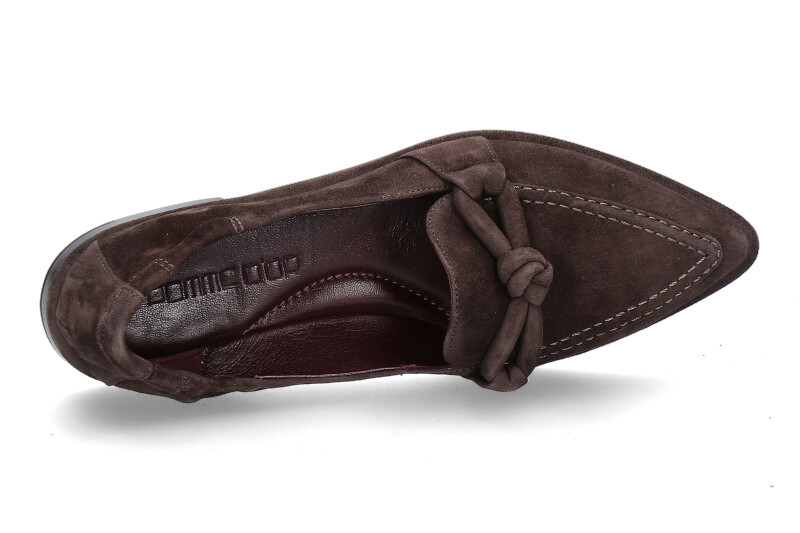 Pomme d'Or Slipper GRACE CAMOSCIO- coffee/dark brown