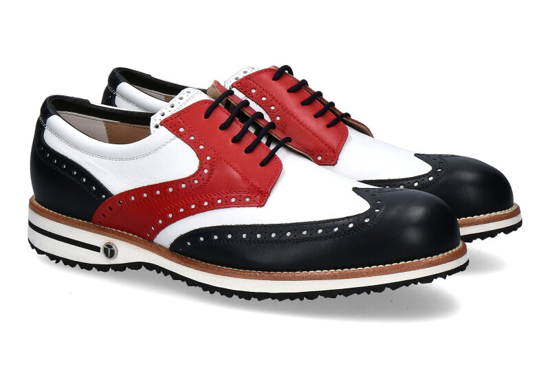 Tee Golf Shoes men's golf shoe TOMMY BLU BIANCO ROSSO MICRO N/B