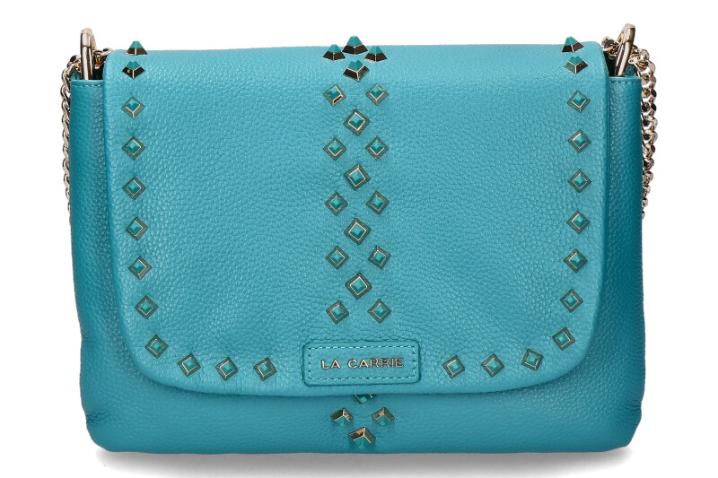 La Carrie shoulder bag TUMBLED LEATHER MARINE