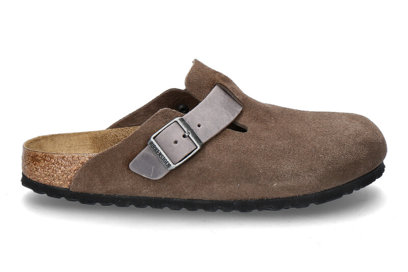 Birkenstock men's clogs BOSTON BS SMALL MIXED LEATHER- concrete grey