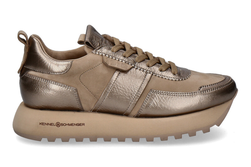 Kennel & Schmenger sneaker TONIC PADDED SOFT NUBUK GOLD MOHAIR