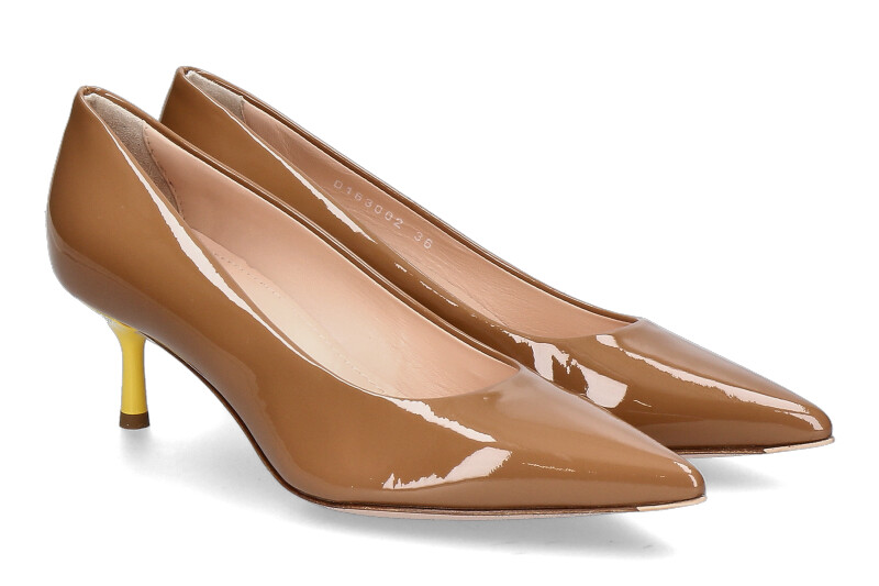 Attilio Giusti Leombruni pumps LACK CARAMEL YELLOW