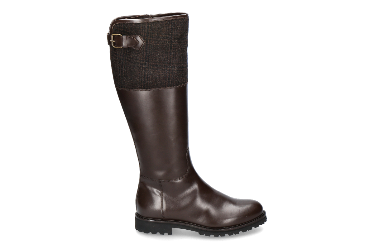 dirndl + bua Women's lined boots TENDER/LODEN/LF - brown/brown check