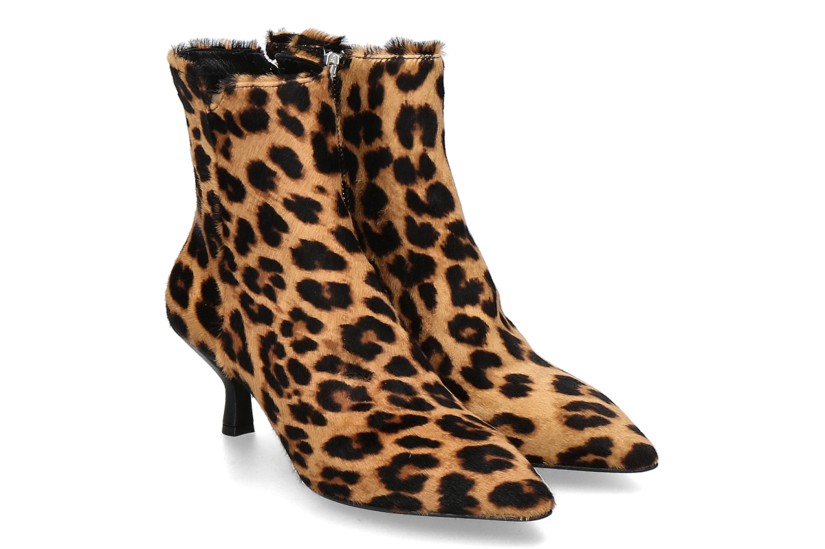 Pomme d'Or ankle boots HENRIETTE CAMEL-leopardino