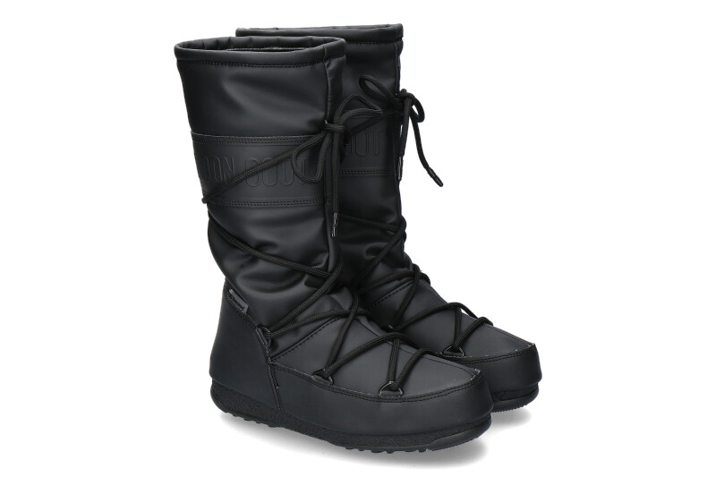 Moon Boot model HIGH RUBBER WP BLACK