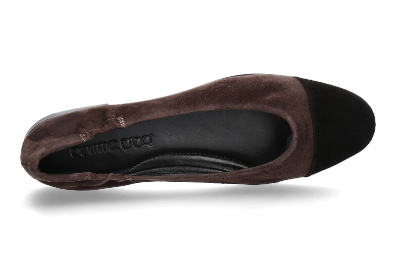 Pomme d'Or ballerina GIORGIA CAMOSCIO- black/dark brown