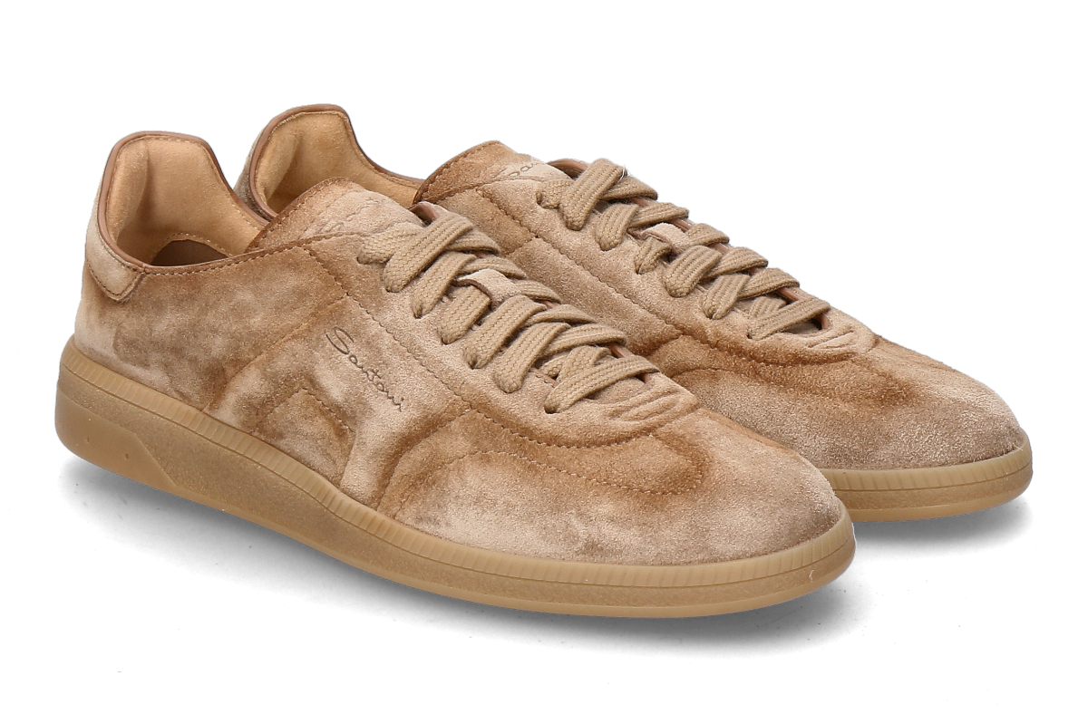 Santoni women's sneaker OLY CUBE VELOURS- braun/ mittelbraun 