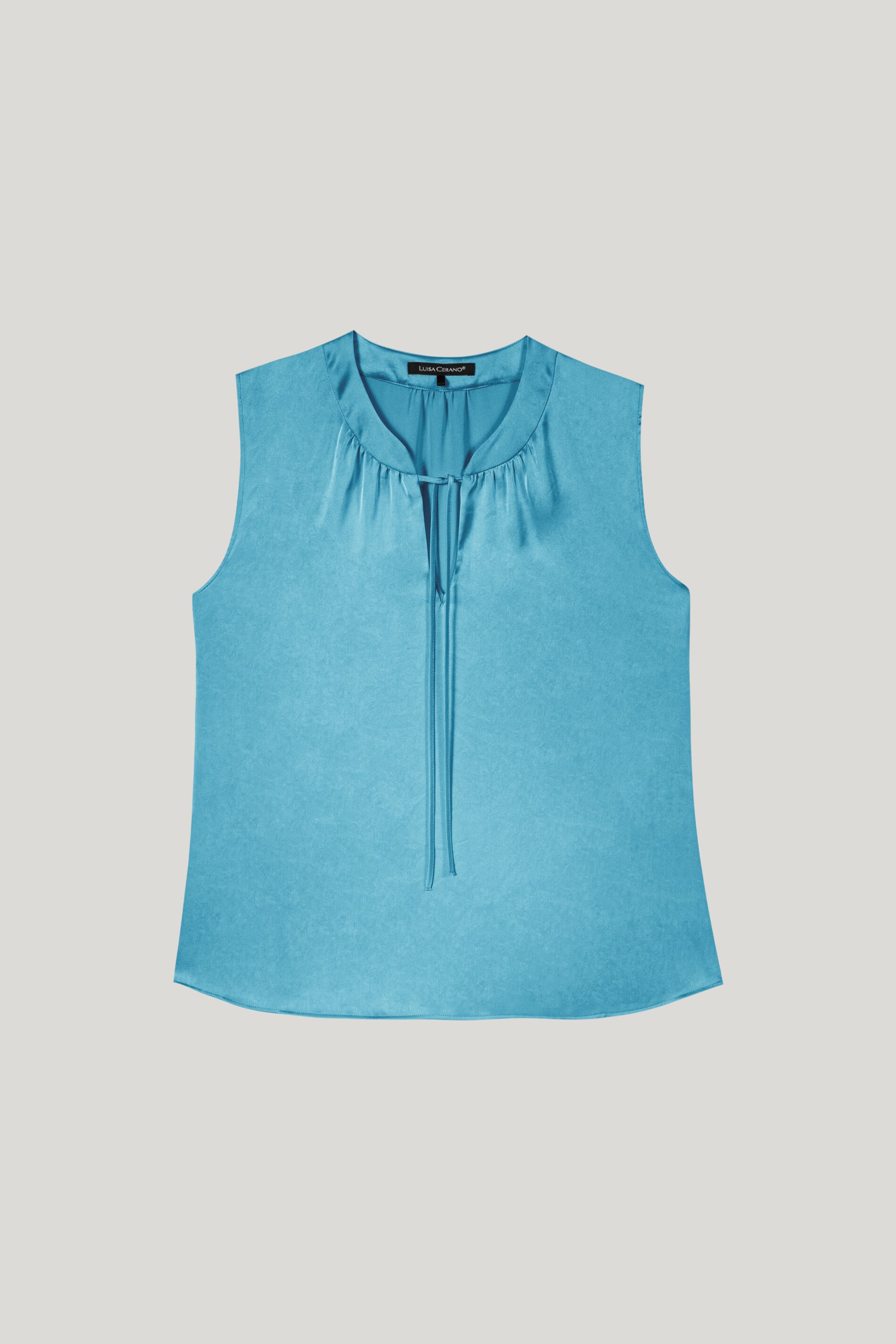 Luisa Cerano Bluse mit BINDEBAND - turquoise/blau