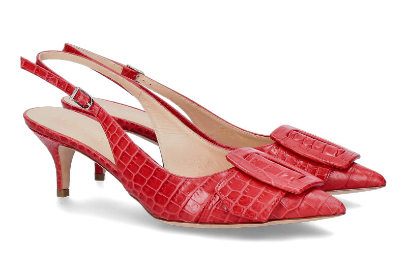 Unützer sling pumps PRINTED COCCO ROSSO