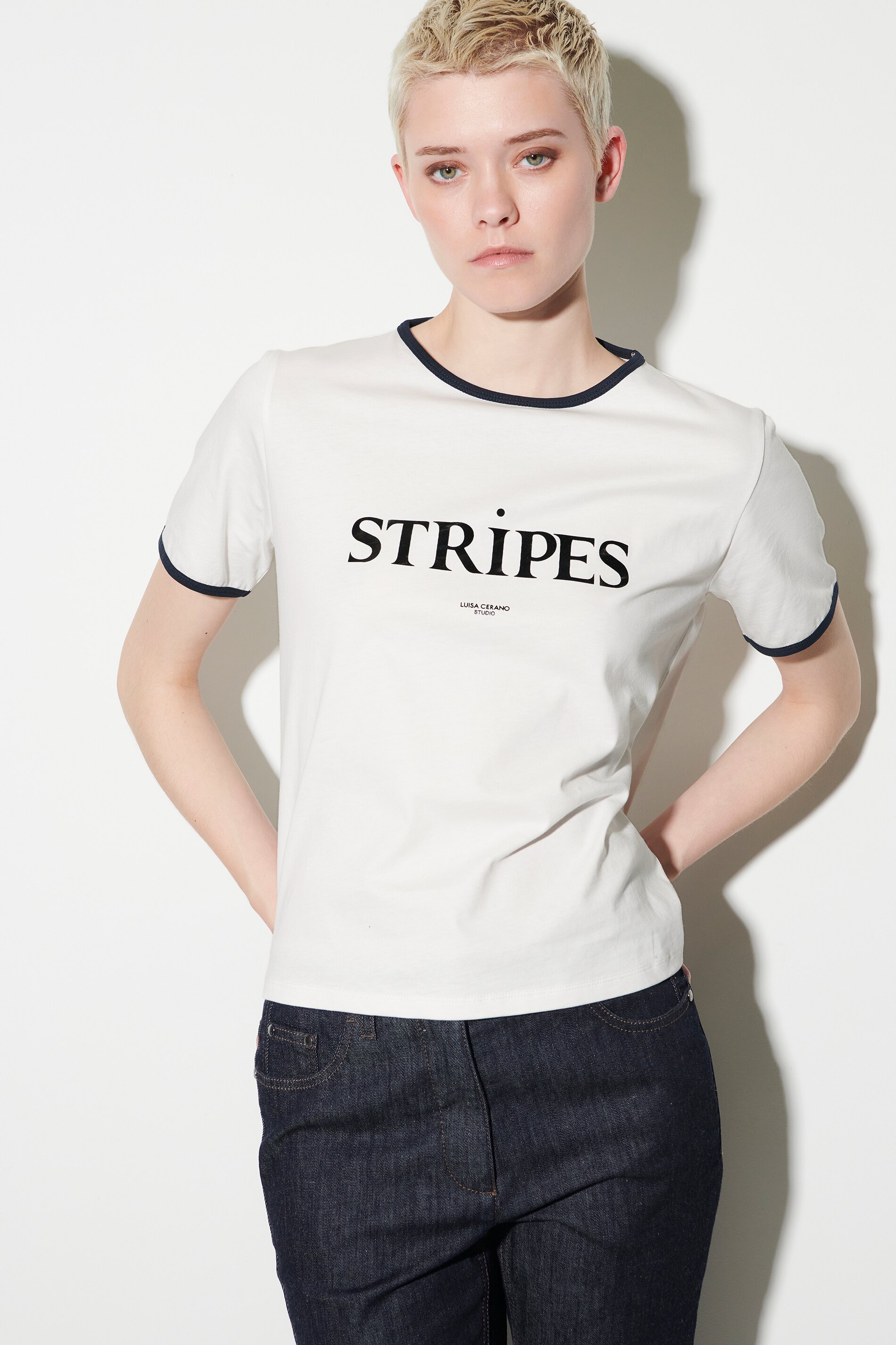 Luisa Cerano Damen T-shirt - milk/weiss