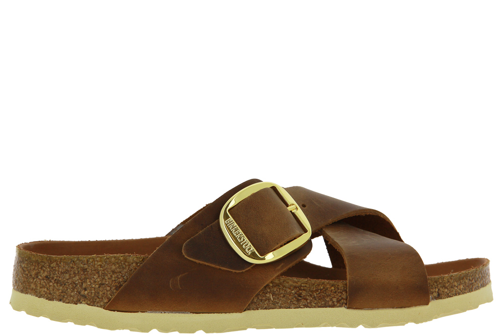Birkenstock mules SIENA BIG BUCKLE SCHMAL COGNAC