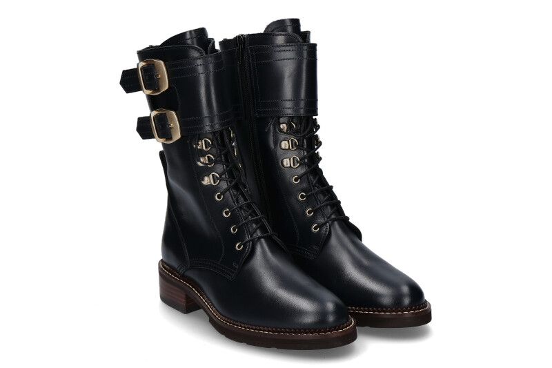 Bottines Pertini Donna Noires – Cuir Véritable – Neuves Avec Boîte – Taille 36