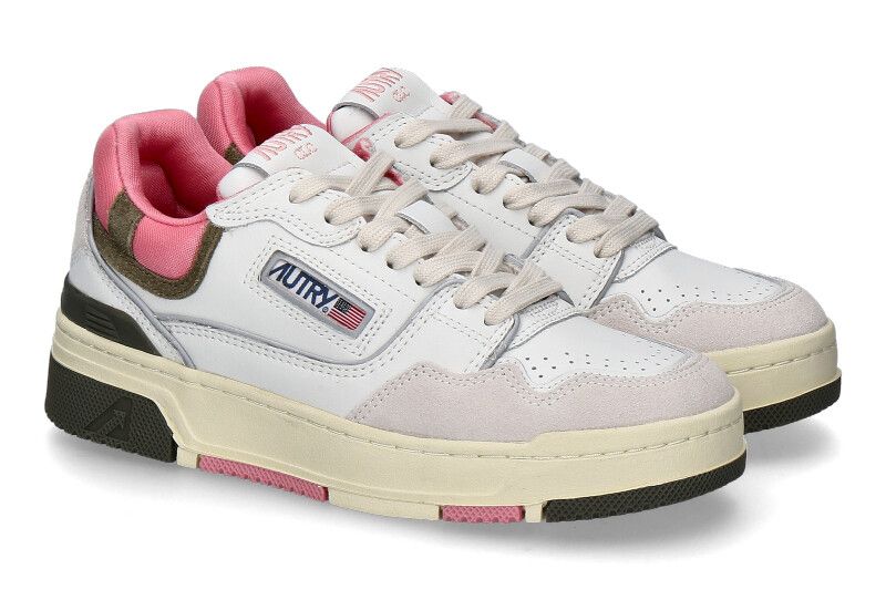 Autry women's sneaker CLC MULTISUEDE MC03- white/geranium